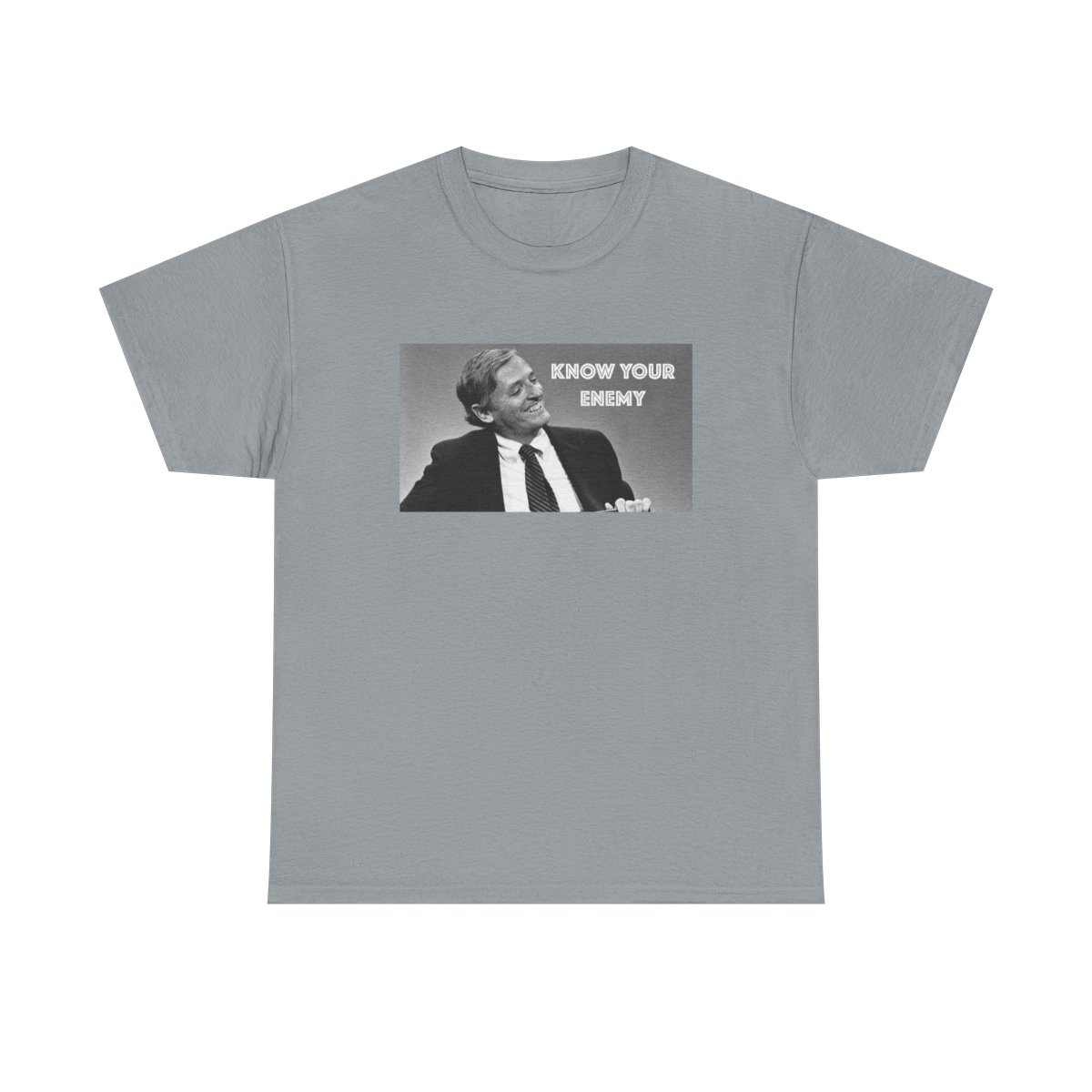 Know Your Enemy meme T-Shirt | Black & White Photo Graphic Tee | Know Your Enemy Podcast - alternate angle 5, merchandise