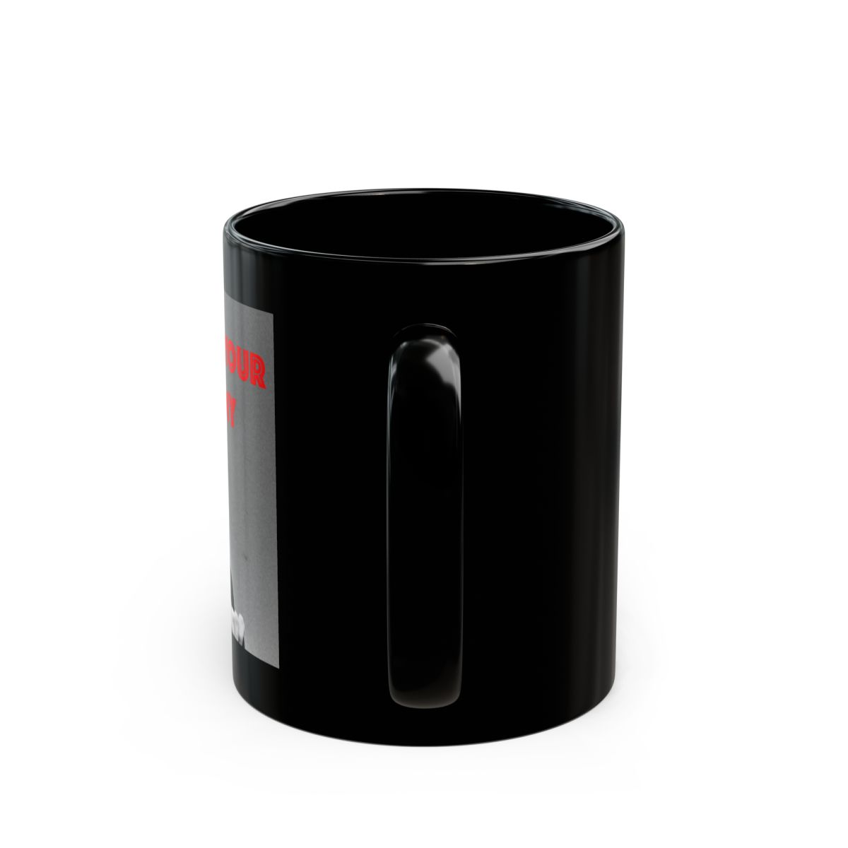 Know Your Enemy mug | Black Ceramic Mug | Know Your Enemy Podcast - alternate angle 3, merchandise